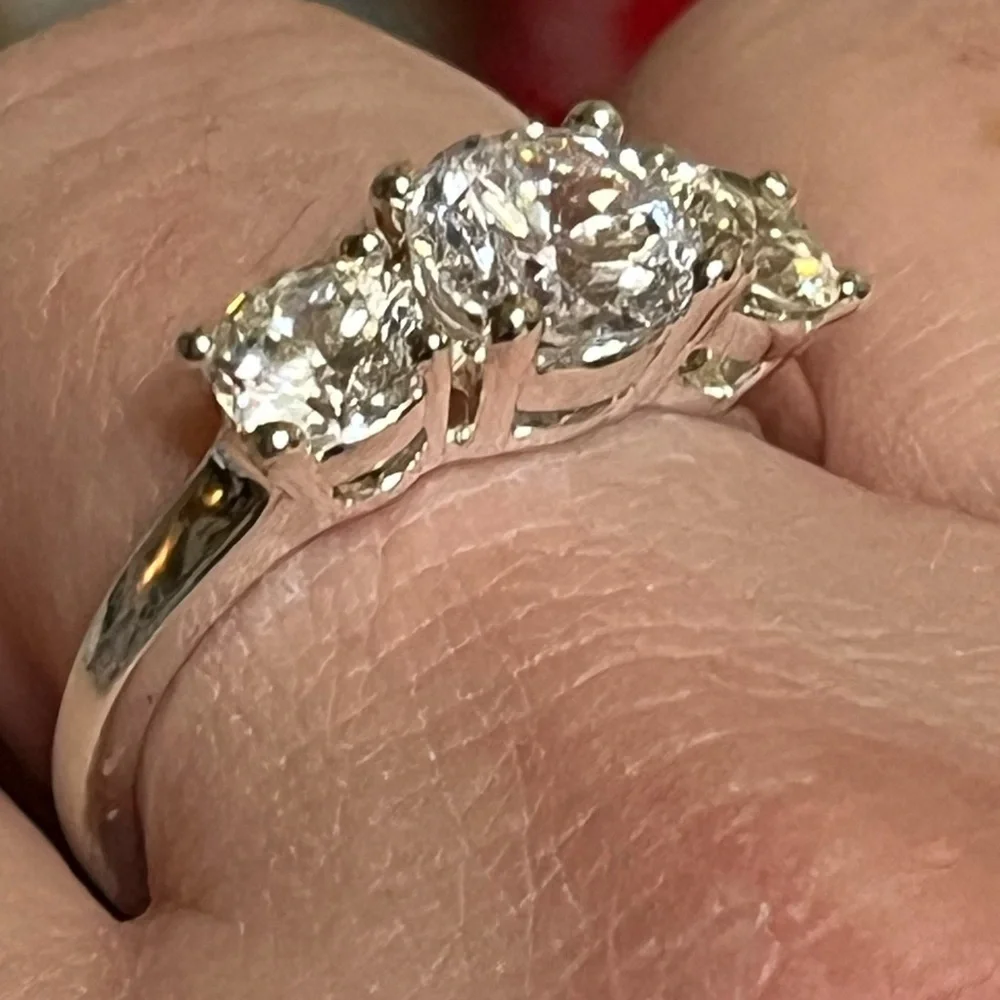 Nataliya V Collister Triple Stone Ring